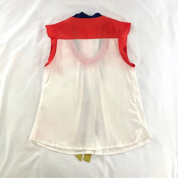 C. Luce Colorblock Scarf Tie Top - Picture 2 of 4